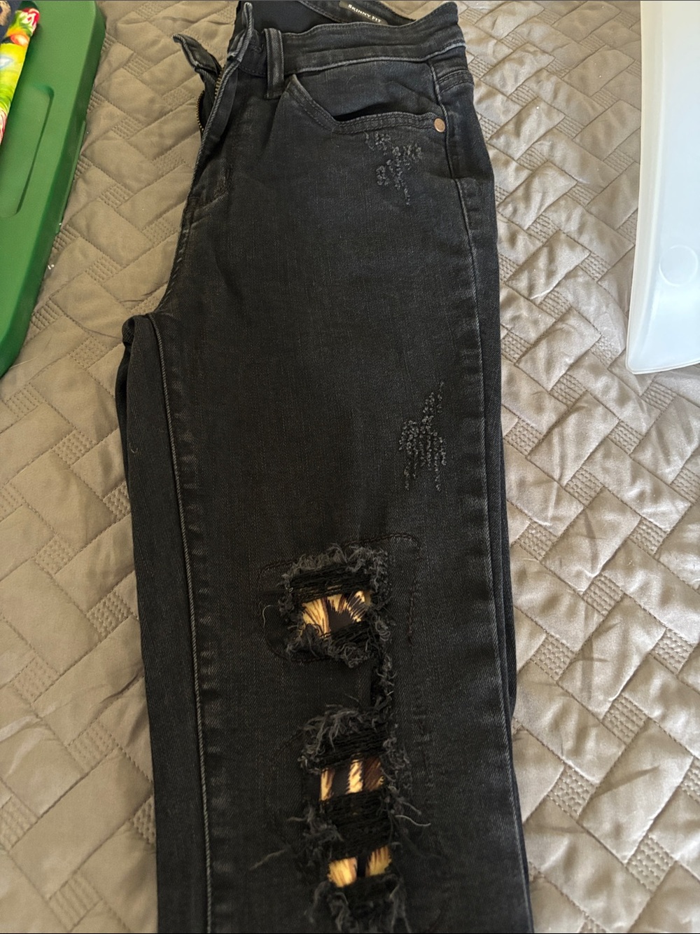Judy Blue Black Distressed Skinny Jeans